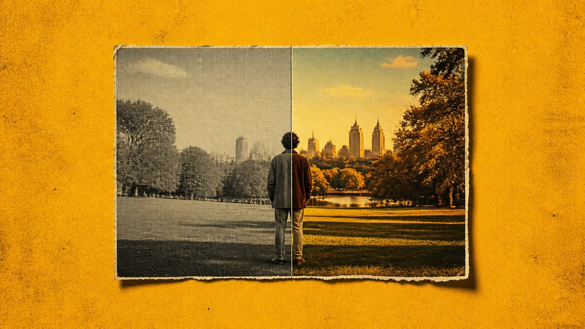Color grade video with AI to transform a flat footage into vibrant, cinematic visuals with consistent color tones.
