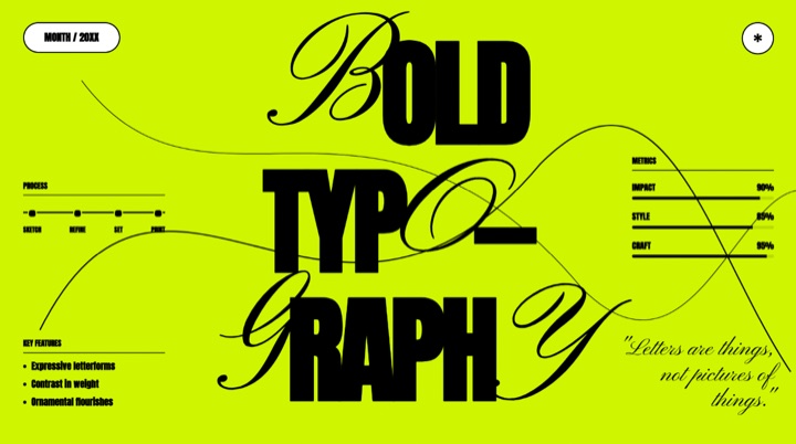 Acid Script Poster design style preview