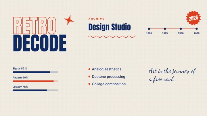 Retro Duotone Print design style preview